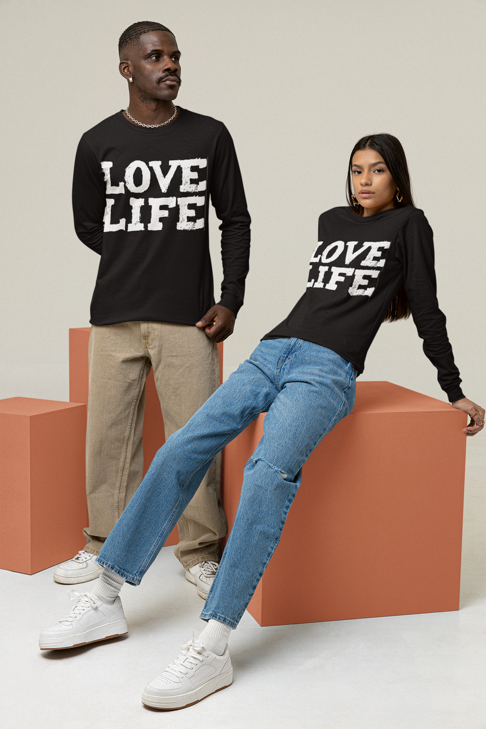 Love Life Long-Sleeve T-shirt - Black — Save One